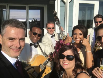 jazz band in Edinburgh Ritz Trio performing at a wedding